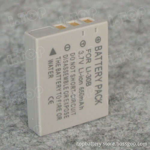 Portable battery pack for Li-30B Olympus batteries,3.7V 650mAh, Made in china